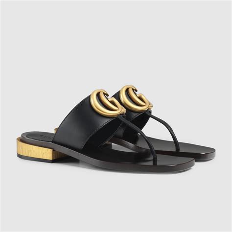 gucci flat leather thong sandals|Gucci thong sandals sale.